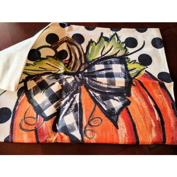 Pumpkin Decorative Pillow Covers Set Thanksgiving Farmhouse Cottage Fall Decor - Picture 5 of 8